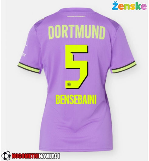 Ženske Nogometnih dresov Borussia Dortmund Ramy Bensebaini #5 Tretji 2026-27 Kratki rokavi Ženske Nogometnih dresov Borussia Dortmund Ramy Bensebaini #5 Tretji 2026-27 Kratki rokavi